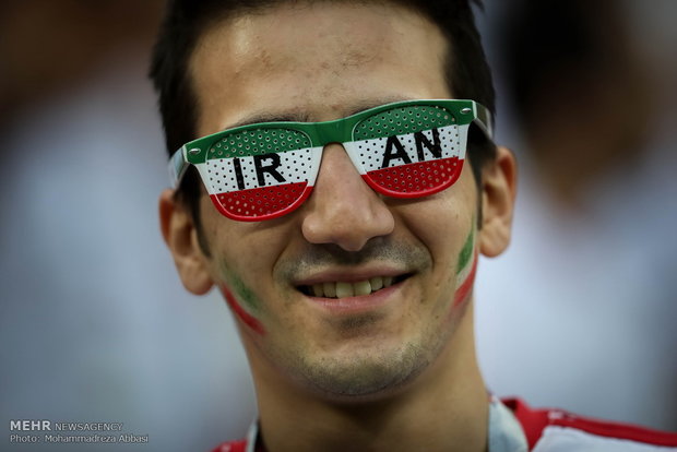 Iranian fans at Kazan Arena