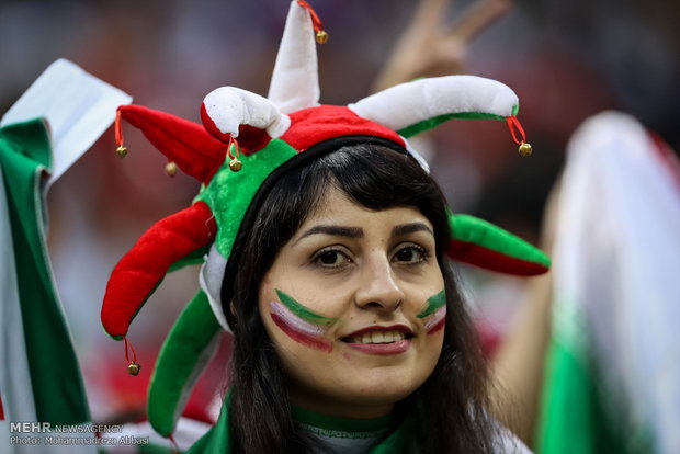 Iranian fans at Kazan Arena