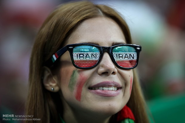 Iranian fans at Kazan Arena