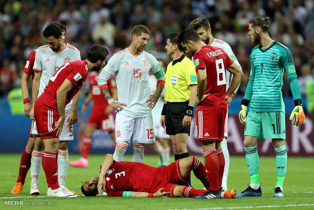 مشاهد من لقاء ايران واسبانيا في كأس العالم 2018 