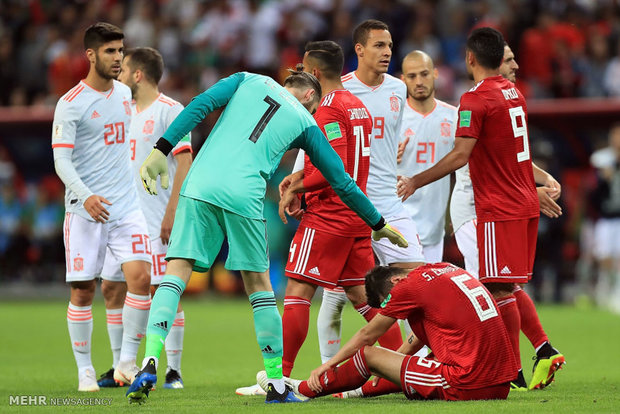 مشاهد من لقاء ايران واسبانيا في كأس العالم 2018 