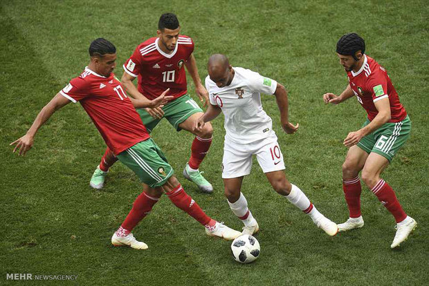 دیدار تیم های ملی فوتبال پرتغال و مراکش‎