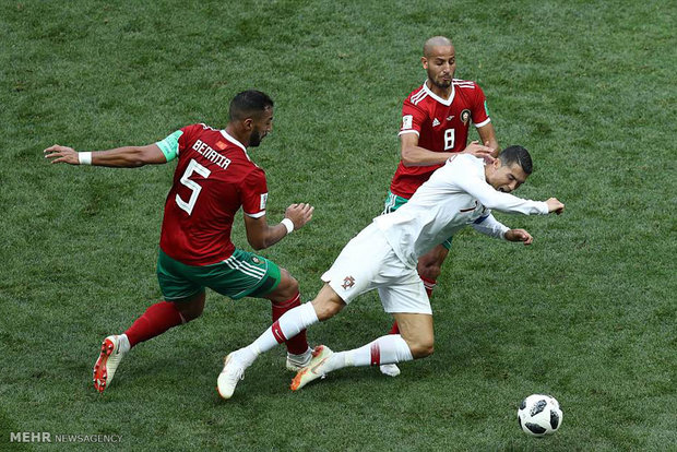 دیدار تیم های ملی فوتبال پرتغال و مراکش‎