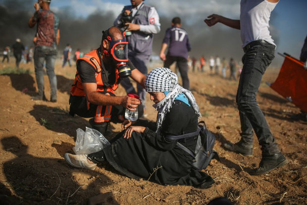 مشارکت هزاران فلسطینی در تظاهرات بازگشت در مرز غزه 