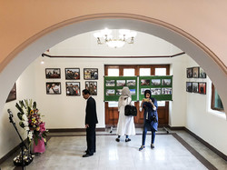 Visitors are seen in an exhibition of photos of North Korea at the Palestine Museum of Contemporary Art in Tehran on July 2, 2018. (IRNA)