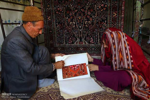 ُUnique Turkmen carpet 'Dorou'