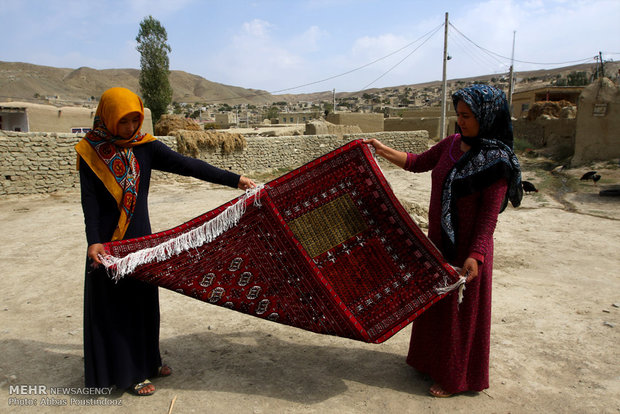 ُUnique Turkmen carpet 'Dorou'