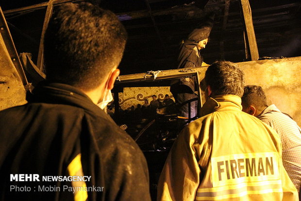 Bus crash in Sanandaj