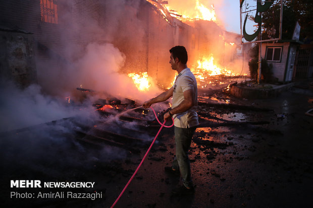 Oldest mosque in Mazandaran catches fire