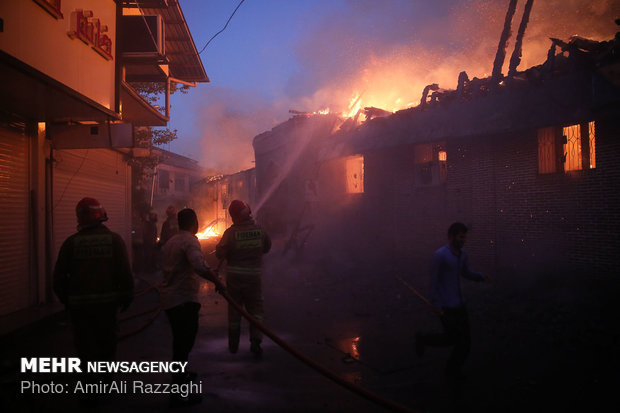 Oldest mosque in Mazandaran catches fire