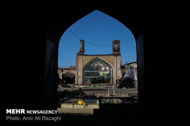 ۷۰ درصد سازه قاجاری مسجد جامع سالم ماند/ خطر تخریب مناره دوم 