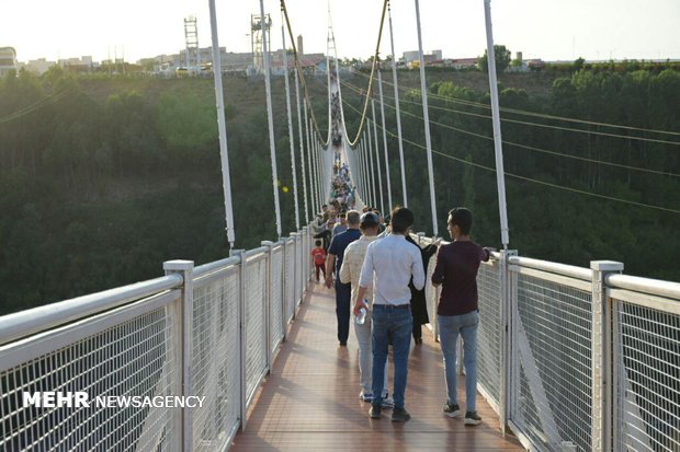 Iran’s longest pedestrian suspension bridge in Ardabil