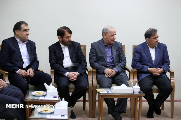 Ayat. Khamenei receives Rouhani, his cabinet