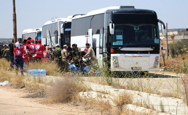 1st batch of terrorists evacuated from Daraa al-Balad to N Syria