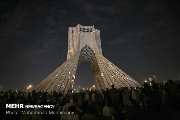 Video mapping at Tehran’s Azadi Tower
