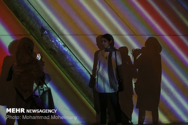 هزار توی زمان در برج Video mapping at Tehran’s Azadi Tower