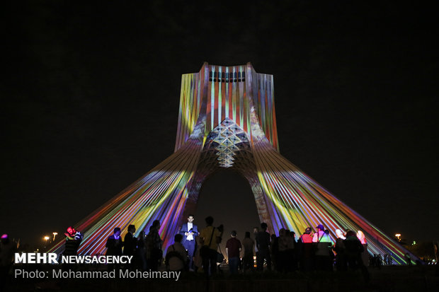 Video mapping at Tehran’s Azadi Tower