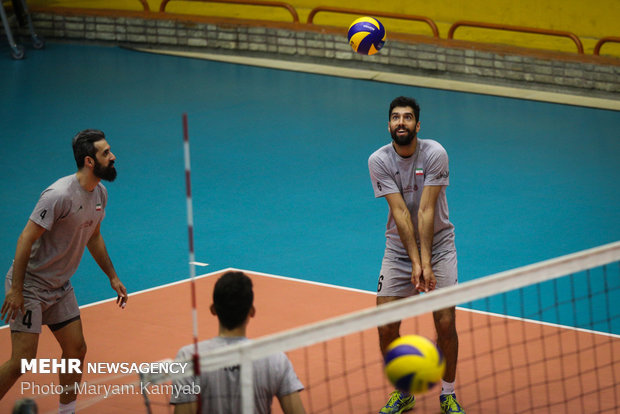 National Iranian volleyball team training session