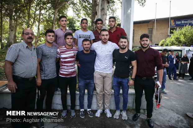 Iranian young wrestlers honored in Tehran