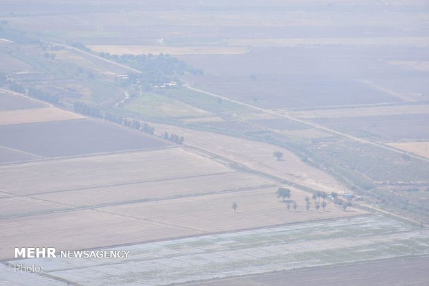 Aerial photos of Hoor Al-Azim wildfire