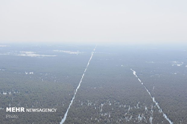 Aerial photos of Hoor Al-Azim wildfire