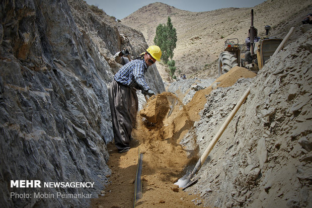 گازرسانی به روستاهای صعب العبور کردستان