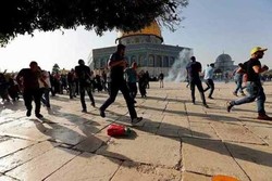 إصابة عشرات الفلسطينيين جراء إطلاق الجيش الإسرائيلي قنابل الغاز في ساحات المسجد الأقصى