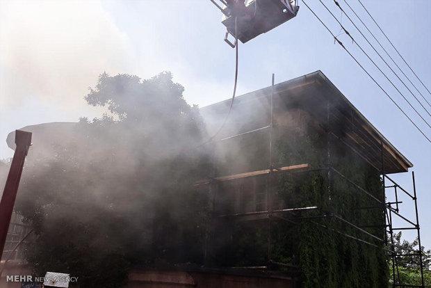 Fire consume historic house in northern Iran