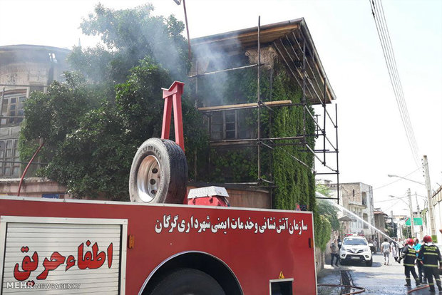 Fire consume historic house in northern Iran