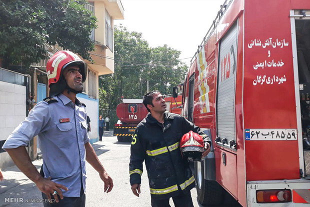 Fire consume historic house in northern Iran