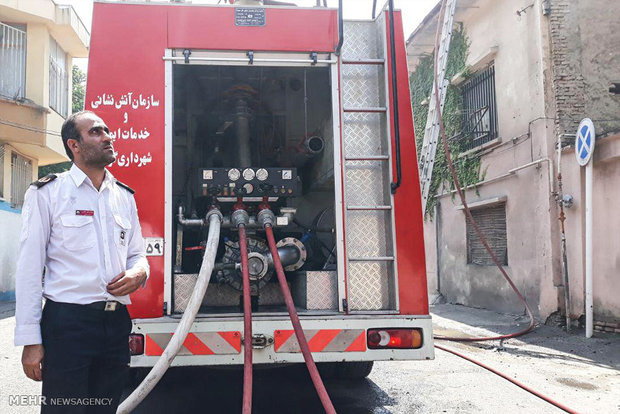 Fire consume historic house in northern Iran