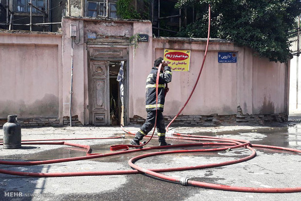 Fire consume historic house in northern Iran