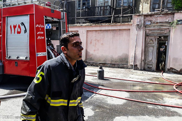 Fire consume historic house in northern Iran