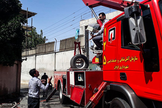 Fire consume historic house in northern Iran