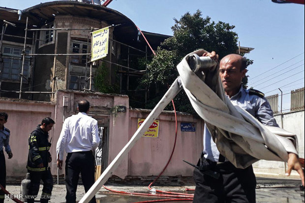 Fire consume historic house in northern Iran