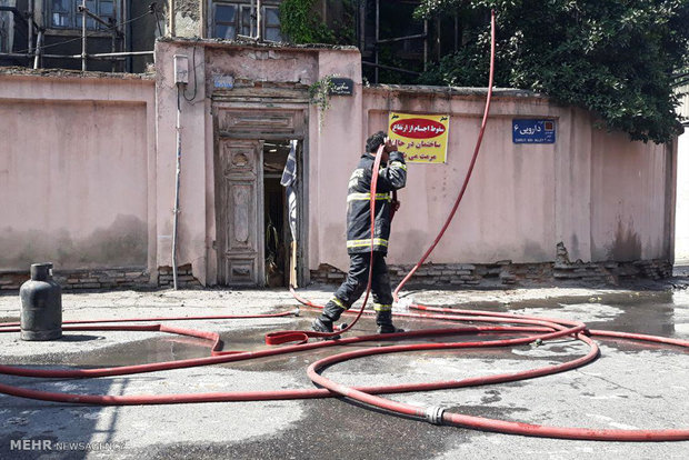 Fire consume historic house in northern Iran