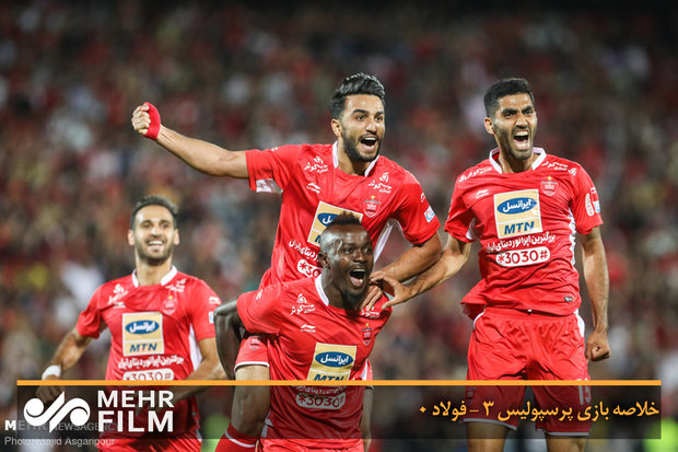 خلاصه بازی پرسپولیس ۳ - فولاد ۰