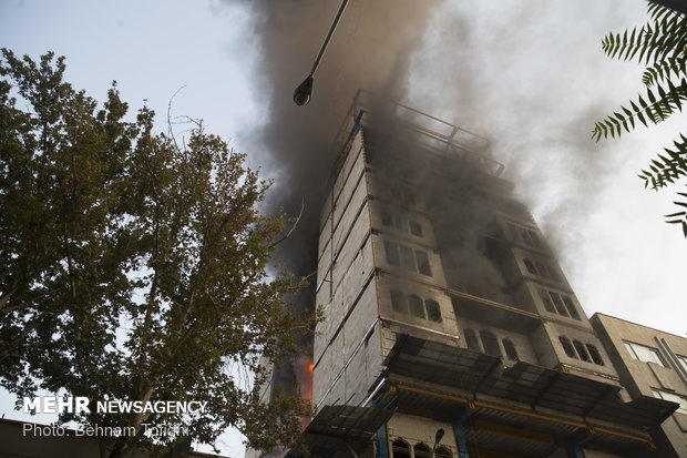 حريق وسط طهران