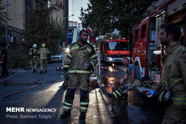 حريق وسط طهران
