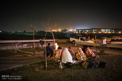 Following the magnitude 5.2 earthquake which jolted Tehran on December 20 many spend the night outside their houses for fear of a more powerful earthquake. (Photo by Majid Asgaripour/Tehran Times)
