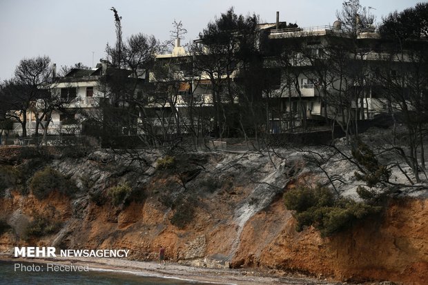 Yunanistan'da orman yangını