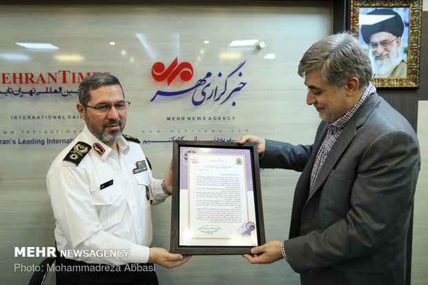 Iran traffic police chief visits MNA HQ