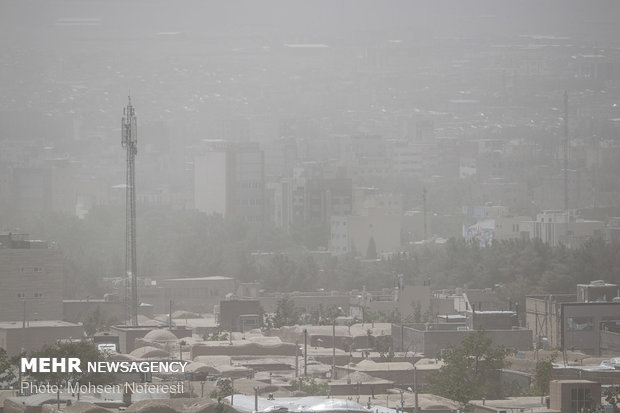 Dust particles storm South Khorasan Province