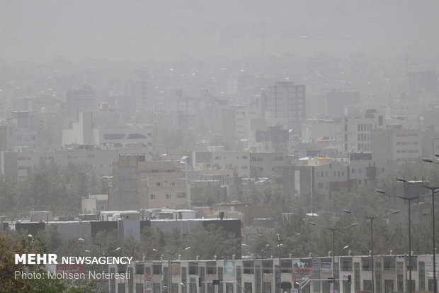 Dust particles storm South Khorasan Province