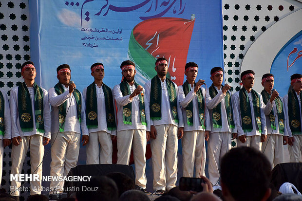 نخستین مراسم سالگرد شهادت شهید محسن حججی در نجف آباد اصفهان برگزار شد.