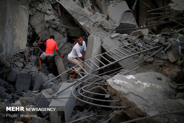حملات هوایی صهیونیست ها به غزه‎