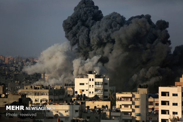 حملات هوایی صهیونیست ها به غزه‎