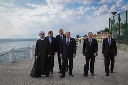 Littoral states presidents release baby fish in Caspian Sea to mark ...