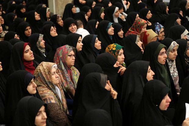 Various groups  of people meet with Leader