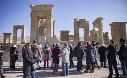 People visit the ruins of Persepolis in southern Iran